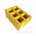 FRP Molded Grating Crey Color com superfície côncava